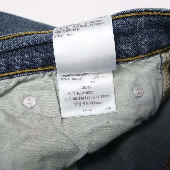 Signature by Levi's Mens 40x32 Straight S51 Denim Jeans - Picture 6 of 7